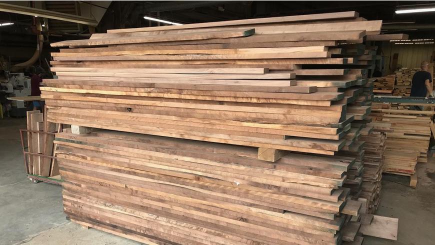 Stack of Walnut Lumber