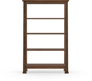 real solid wood craftsmen-style bookcase with open back