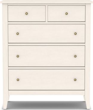 A real wood dresser made from Appalachian cherry hardwood, featuring two small upper drawers and three spacious lower drawers for versatile organization.