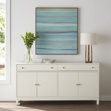 dining room buffet painted a cream white