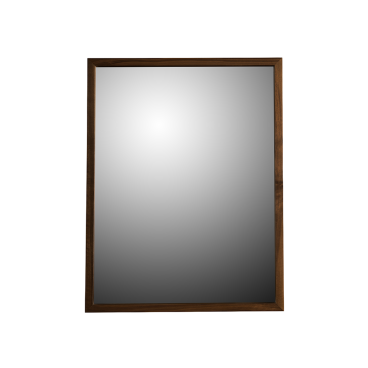 Rectangular mirror with a real wood frame, offering a timeless and elegant accent for any space.