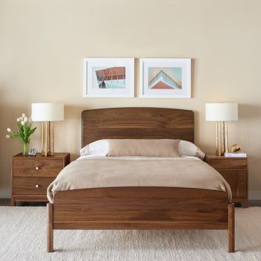 Appalachian Hardwood bed and solid wood nighstand