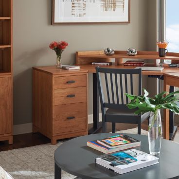 Real wood file cabinet