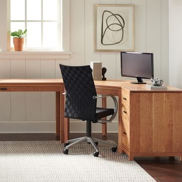 Real wood corner desk