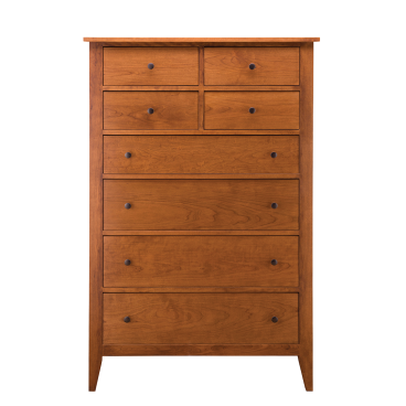A real wood tall dresser made from Appalachian cherry hardwood, featuring a classic design with smooth drawer glides and heirloom-quality craftsmanship.