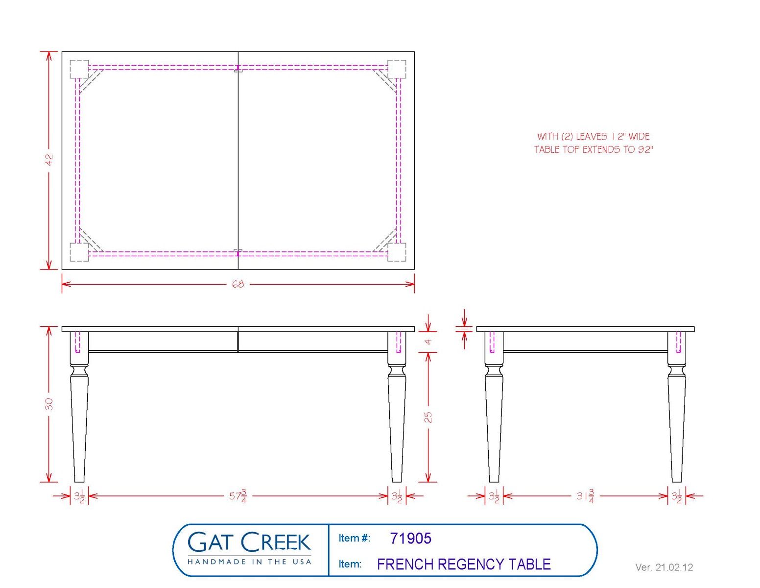 French Regency ExtensionTable