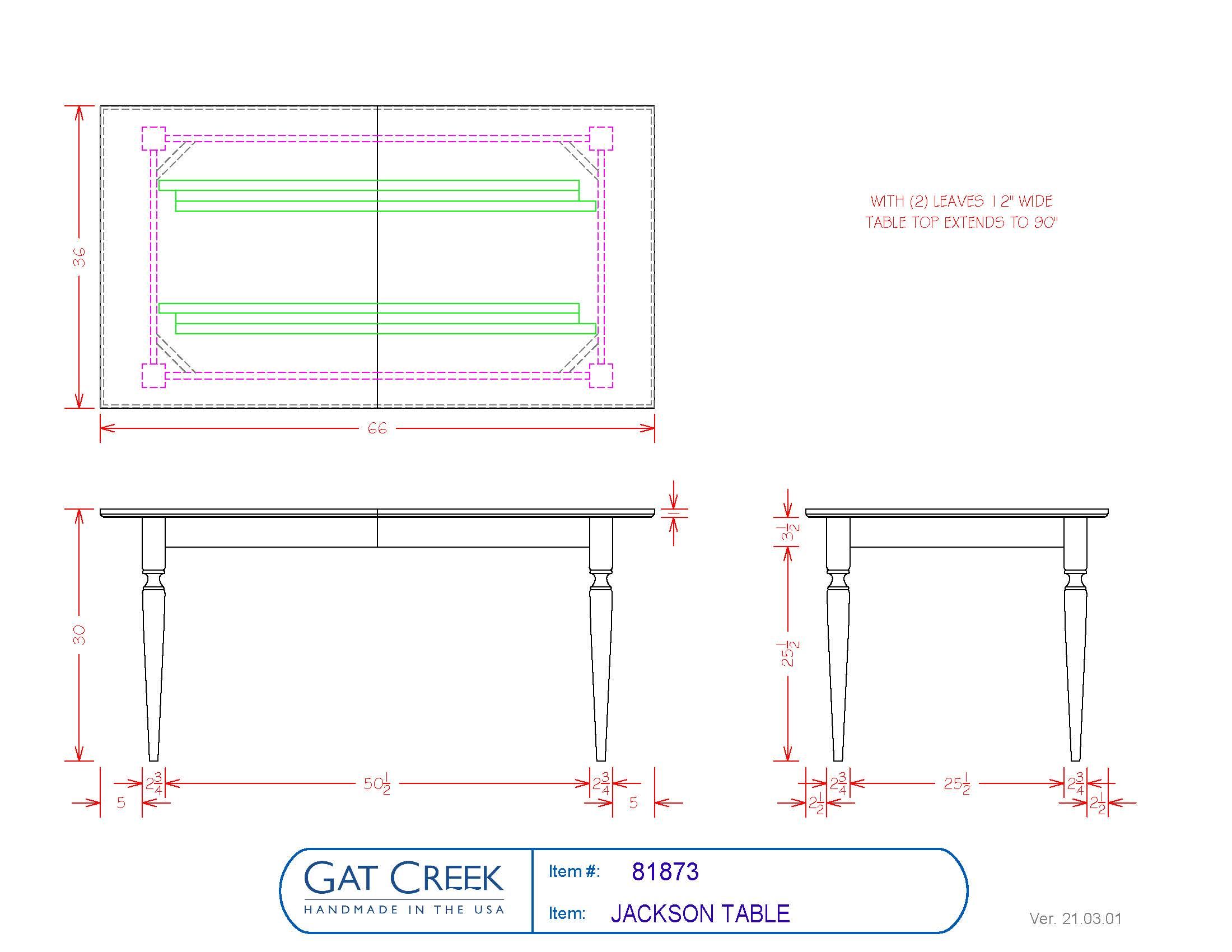 Jackson Extension Table