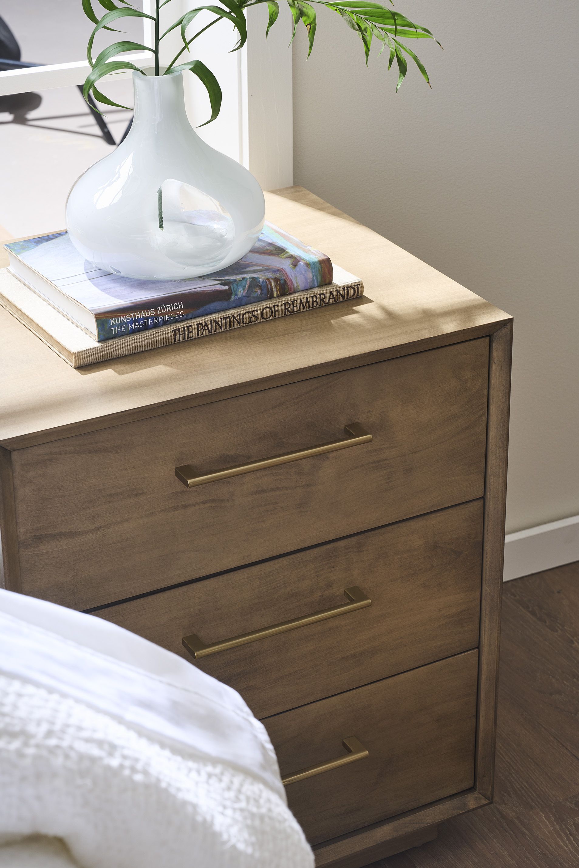 Amelia Three Drawer Nightstand