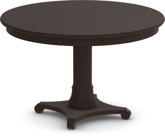 Meyer Round Pedestal Table in Ash wood shown in finish stain color London.