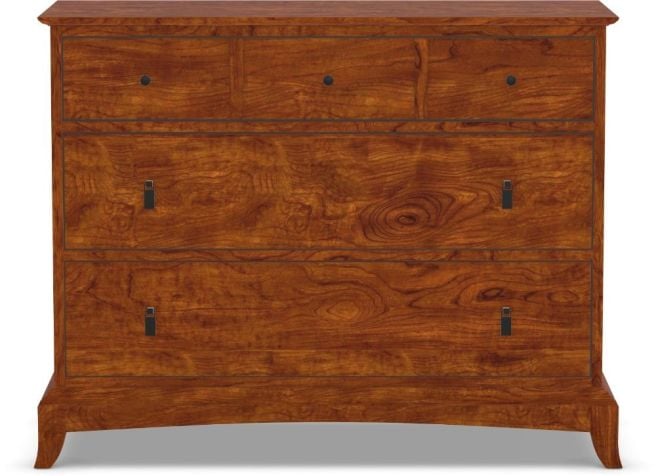 Mid-sized dresser featuring three spacious drawers and timeless styling