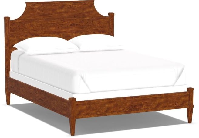 Kelly Bed shown in stain color Heritage Russet on solid cherry wood