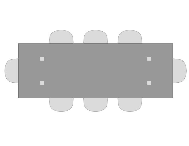 Visual of seating for Landing 108" Table