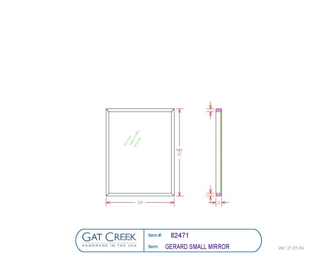 Drawings and dimensions for the Gerard Mirror