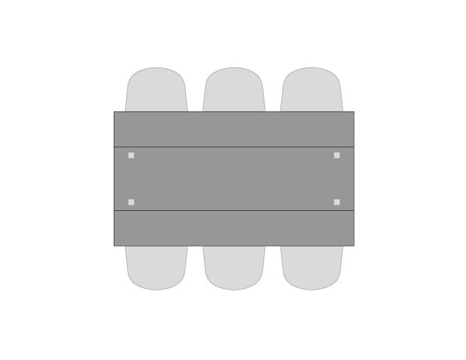 Visual of seating for Ava Drop Leaf Table shown with 6 seats