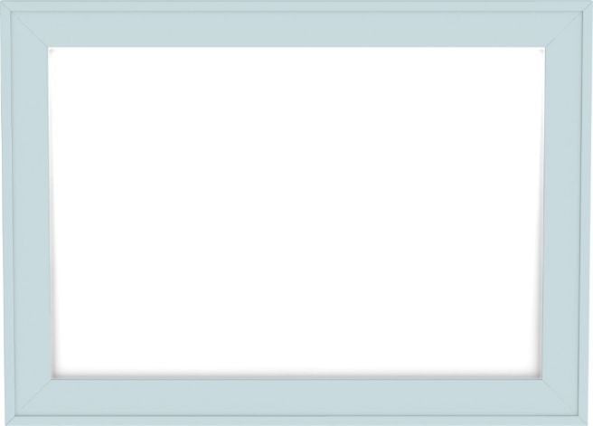 Solid wood Vineyard Landscape Mirror in paint color Clear Water.