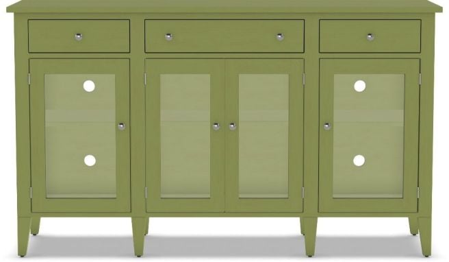 Solid Wood Berkeley Media Cabinet with glass doors