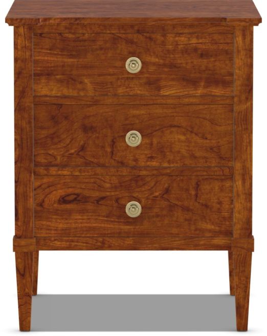 Monaco Three Drawer Nightstand made out of cherry wood