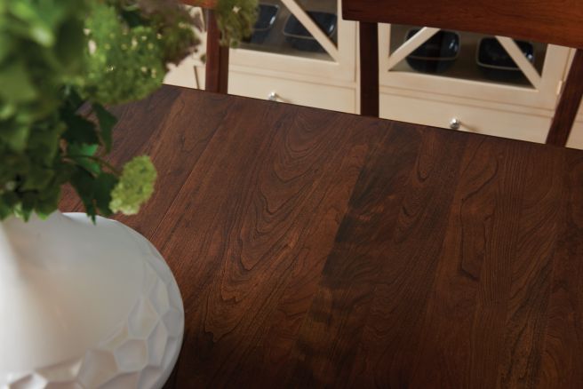 Dining Table Close-up view to showcase the beauty of the Real Appalachian Hardwood it is handcrafted from.