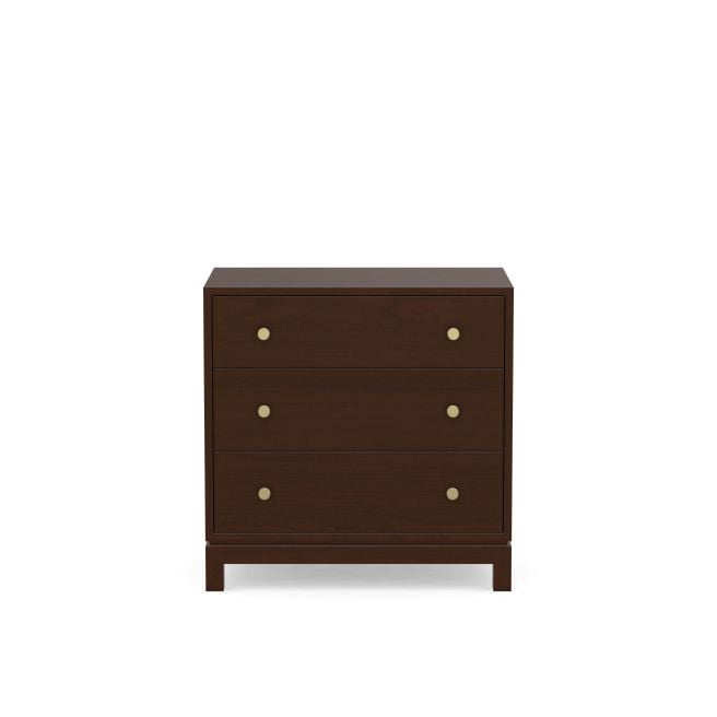Contemporary solid wood dresser with simple design and natural grain patterns.