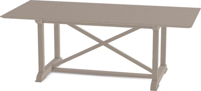 solid wood Milton Trestle Table in color Shoreline.