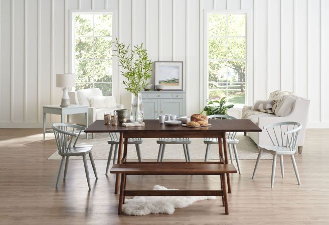 real Appalachian hardwood dining room