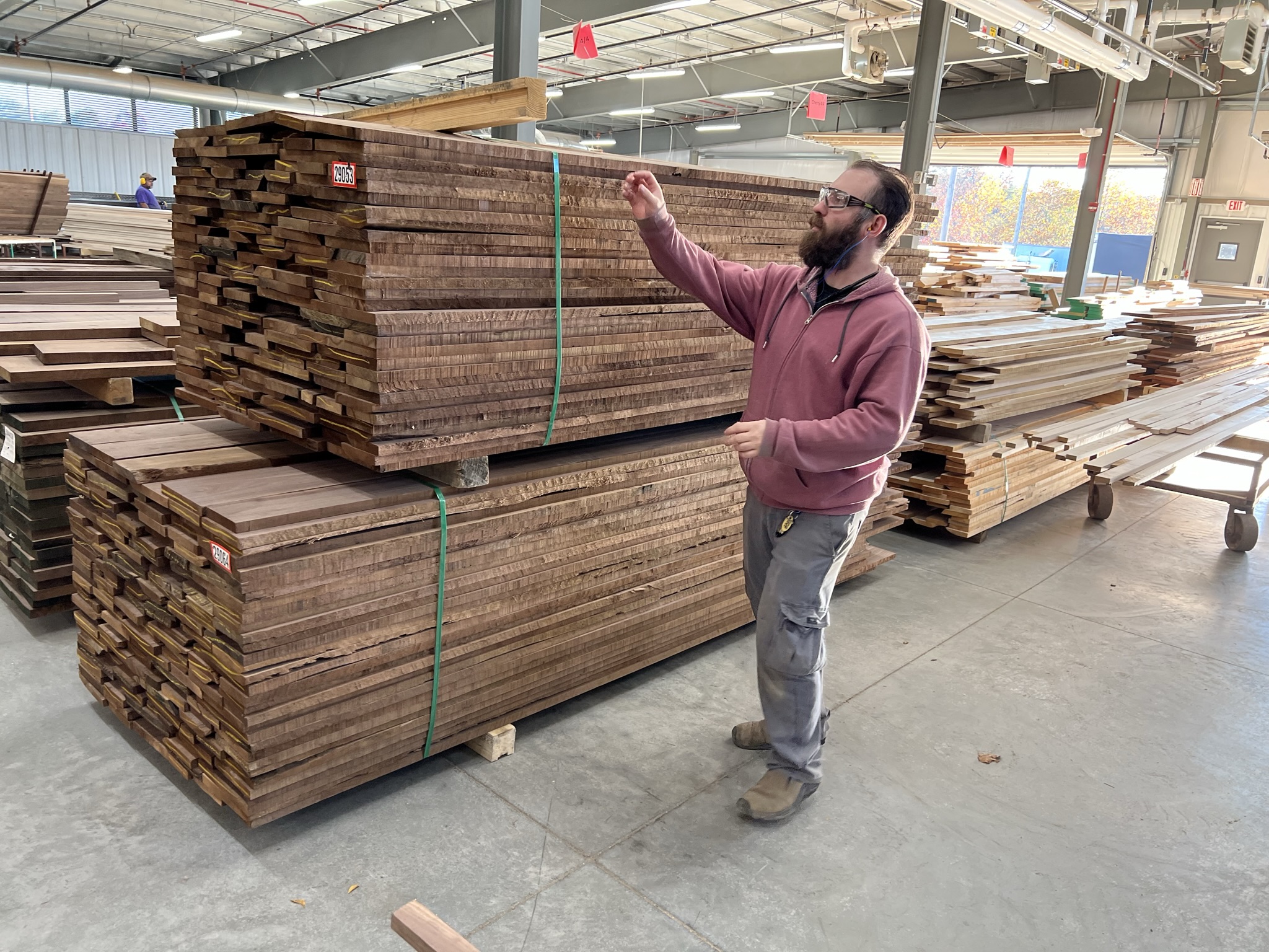 Photo of Appalachian lumber at the Gat Creek Factory