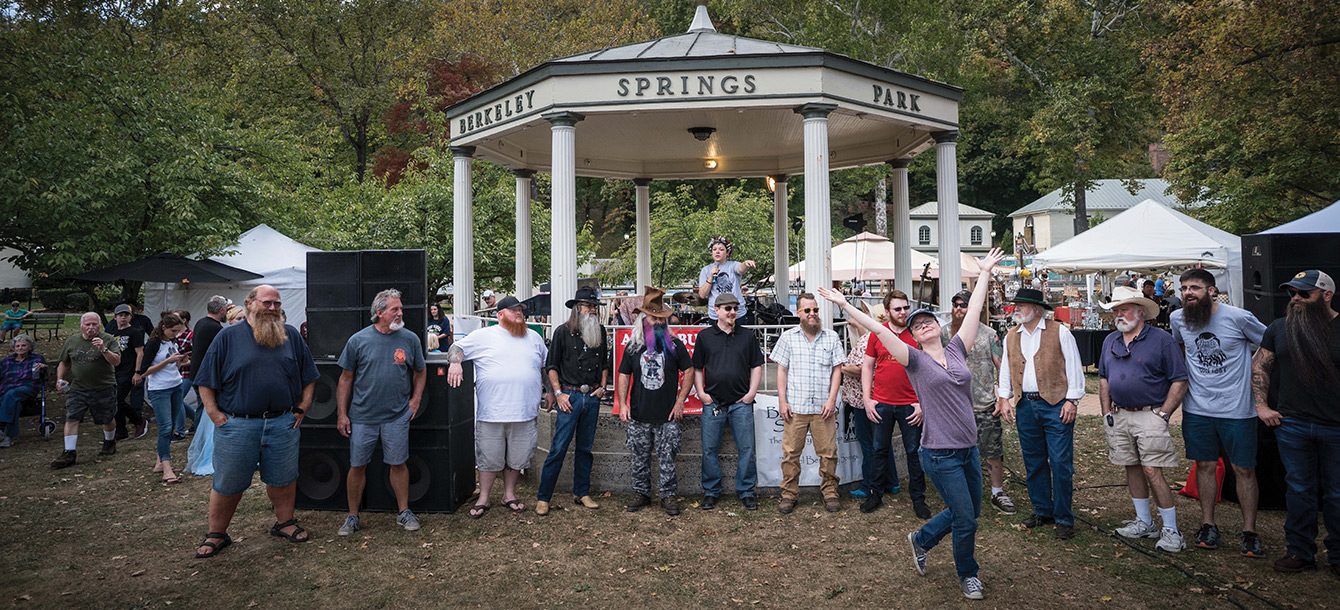 Photo of Gat Creek employees at Berkeley Springs Park